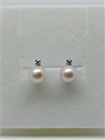 Orecchini Davite & Delucchi Donna CLASSIC LINE in Oro bianco Perla BBB09035